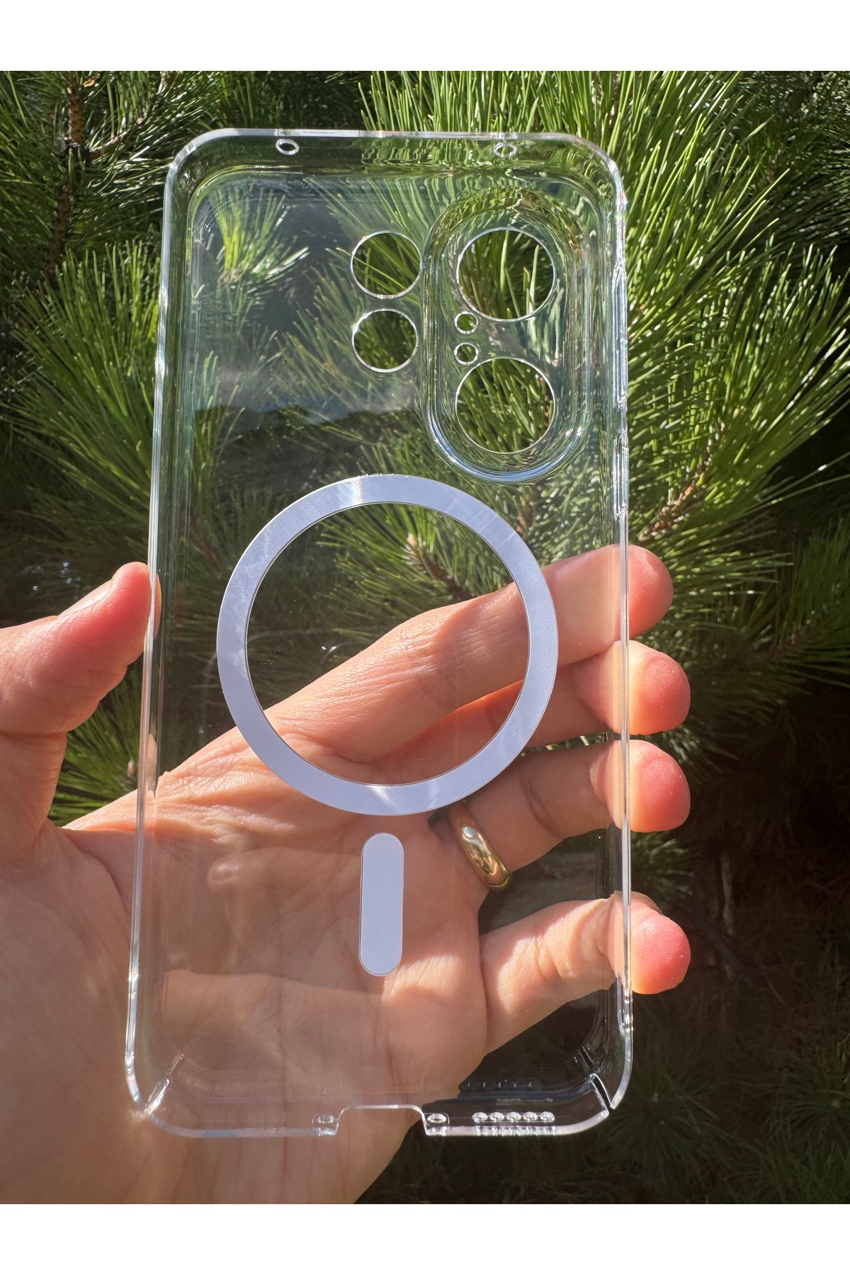 Vivo X200 Fe Uyumlu Kılıf İnce Sert Sararmaz Magsafe Kamera Korumalı Dayanıklı Transparan Arka Kapak