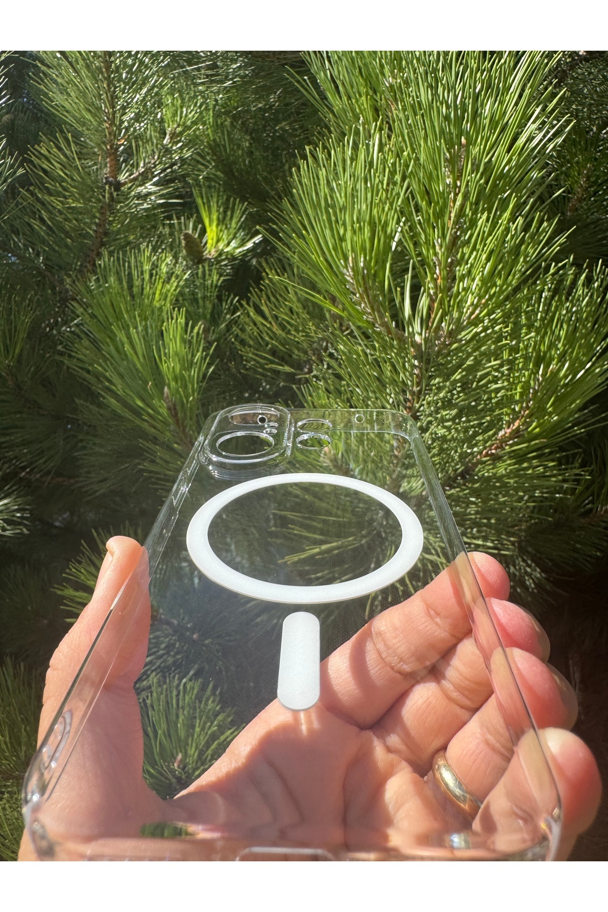Vivo X200 Fe Uyumlu Kılıf İnce Sert Sararmaz Magsafe Kamera Korumalı Dayanıklı Transparan Arka Kapak