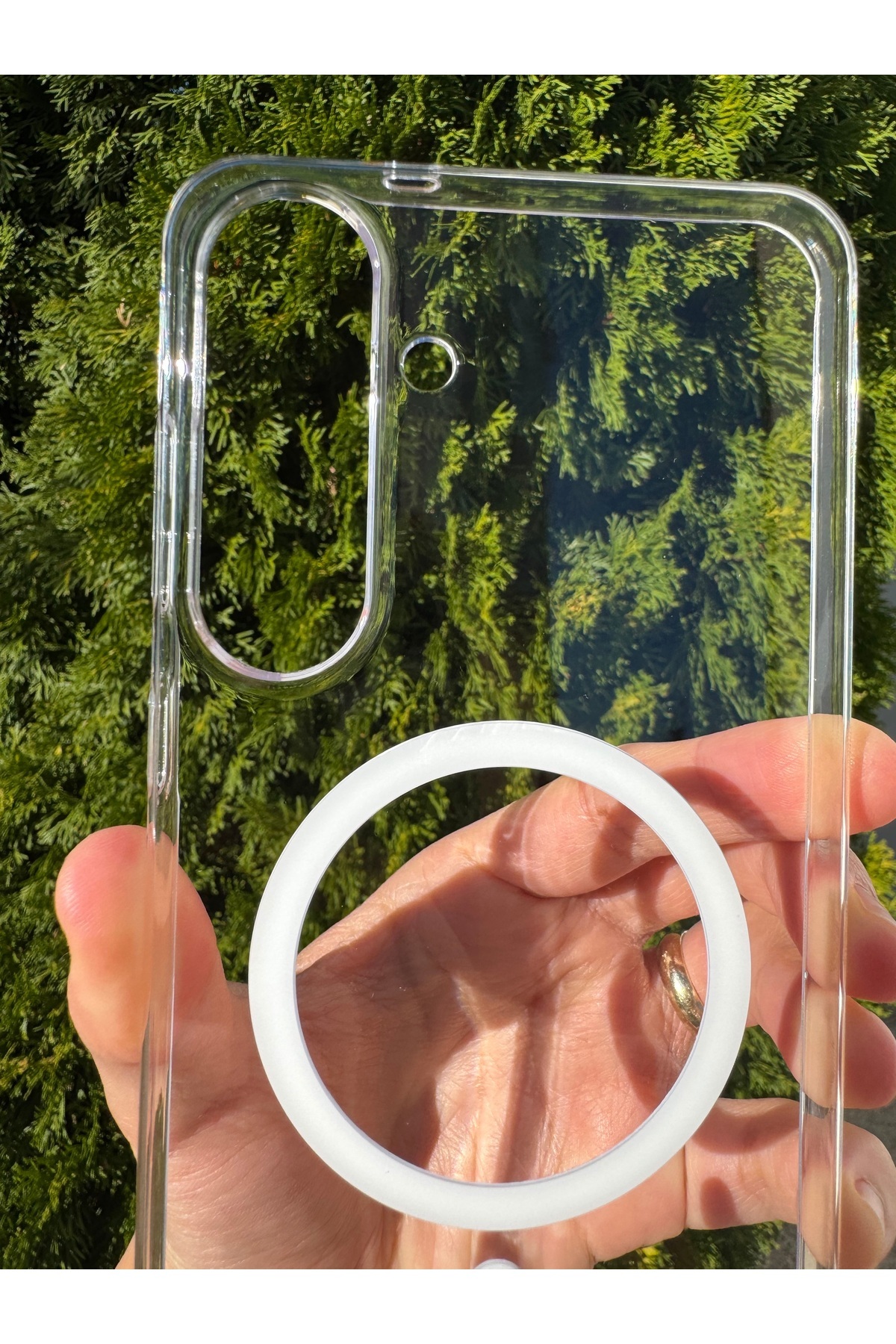 Samsung Galaxy S26 Fe Uyumlu Kılıf İnce Sert Sararmaz Magsafe Kamera Kenarı Korumalı Dayanıklı Transparan Koruyucu Kapak