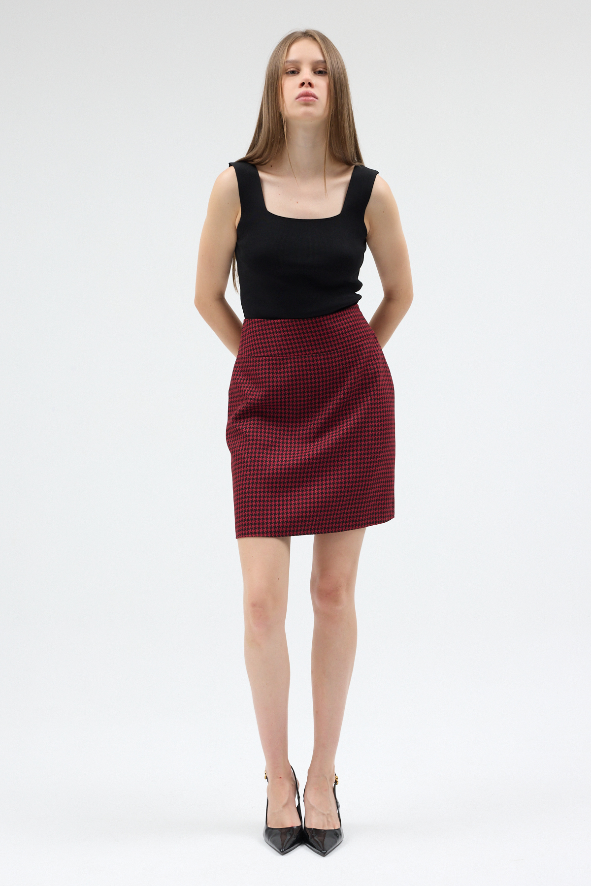 Bordo Dokuma Etek