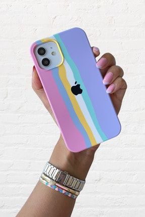 Rainbow Cotton Candy Iphone 12 Uyumlu Lansman Kılıf EN168814