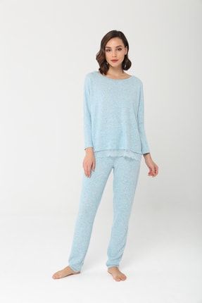 Puffy Kadın Mavimelanj Termal Pijama Takımı L40091