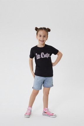 Kız Çocuk Diamond Blur T-Shirt Siyah 212 LCG 242001