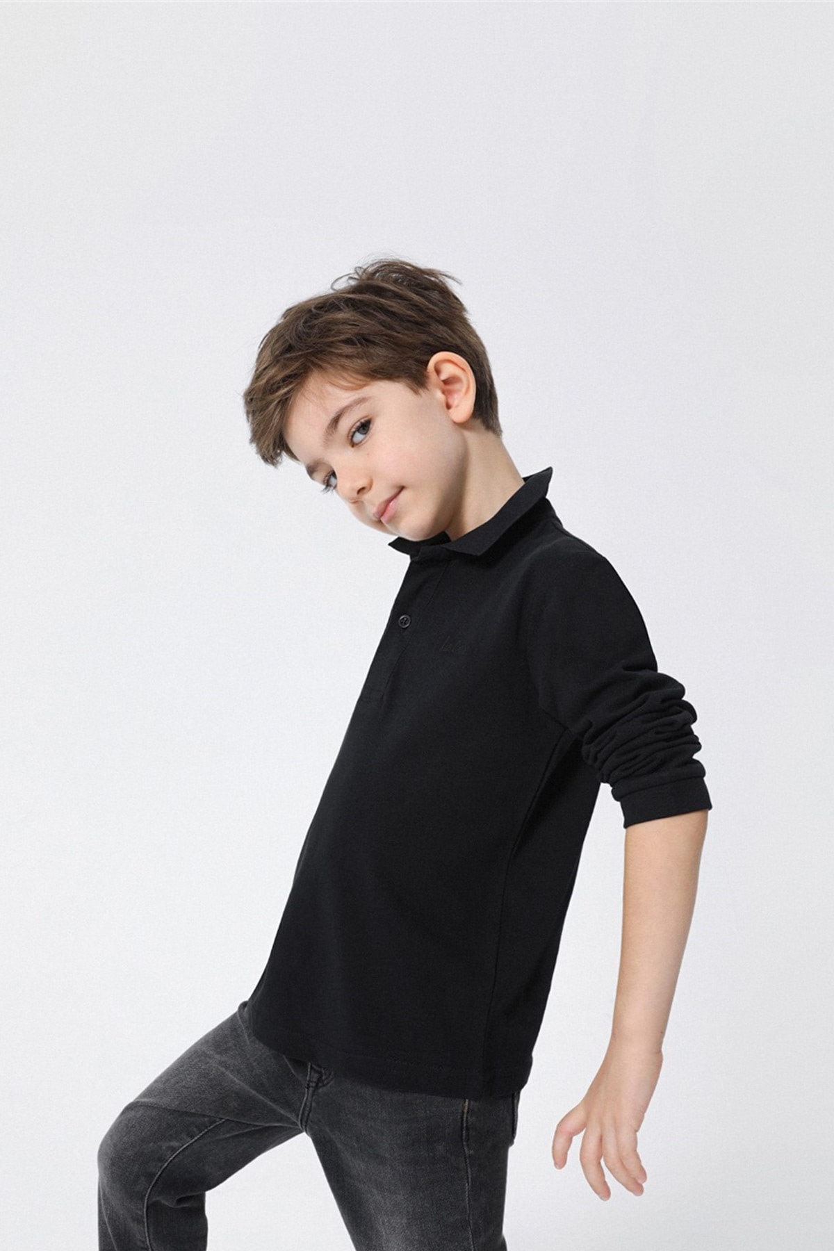 سویشرت پسرانه مشکی Lee Cooper | 201 LCB 241009 اورجینال - تصویر 3