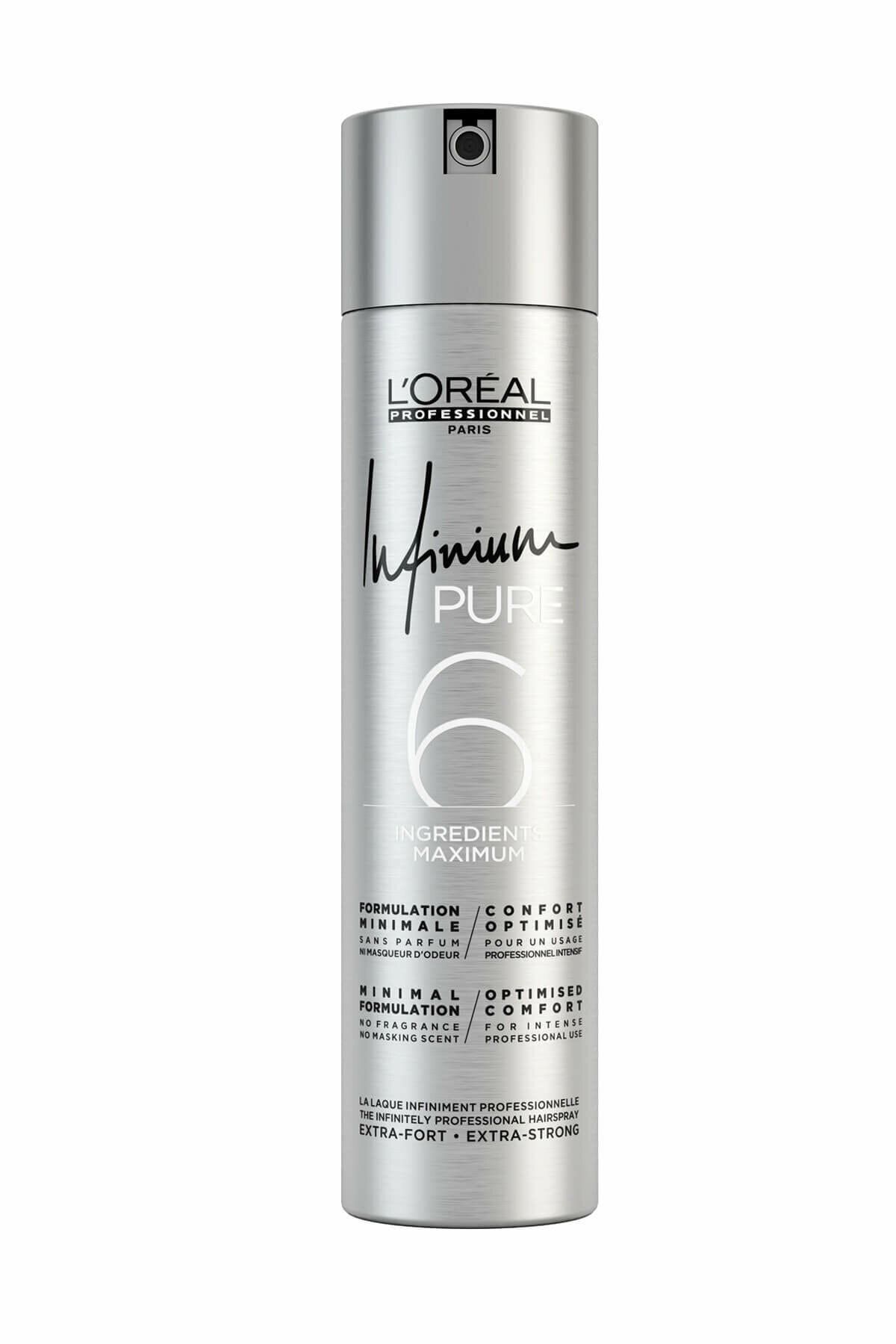 L'Oreal Paris اسپری مو Infinium Pure حالت دهنده قوی مو (تافت) 500میل