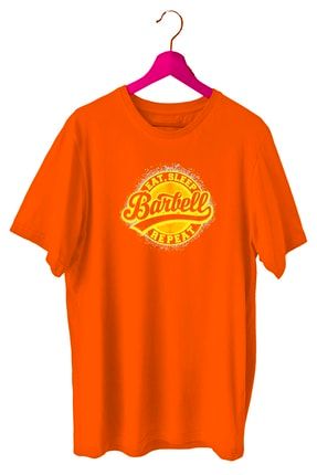 Barbell Sporcu T-shirt Bisiklet Yaka bluutee1513