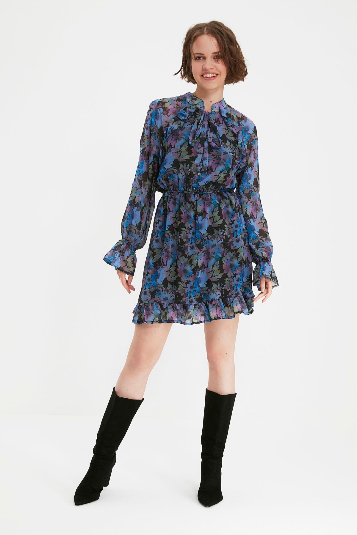 Trendyol Collection Kleid Mehrfarbig Skater Fast ausverkauft