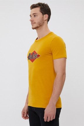 Erkek Logons O Yaka T-Shirt Hardal 211 LCM 242005