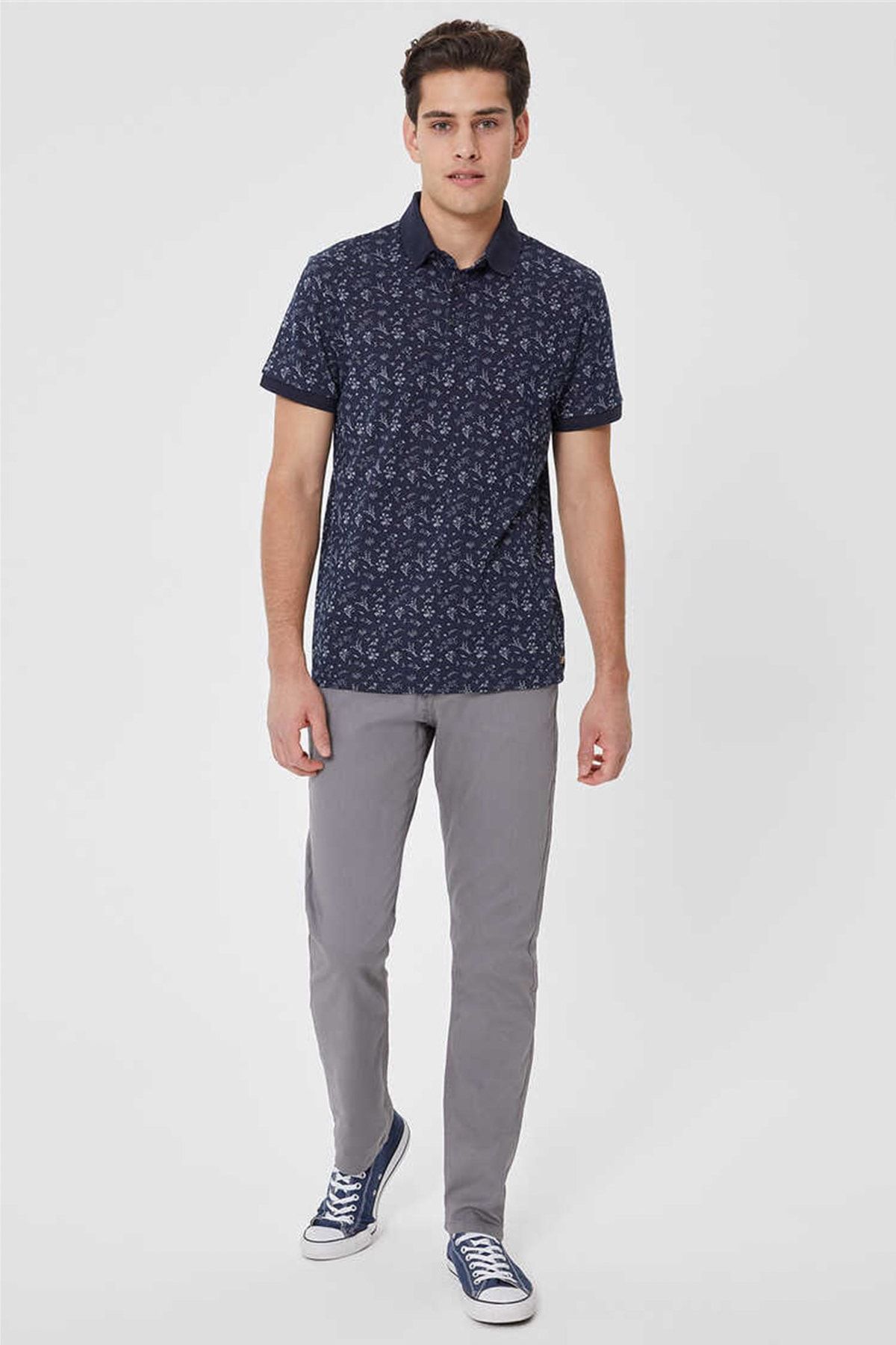 Lee Cooper-تي شيرت فريش بولو للرجال باللون الأزرق الداكن 212 LCM 242045 5