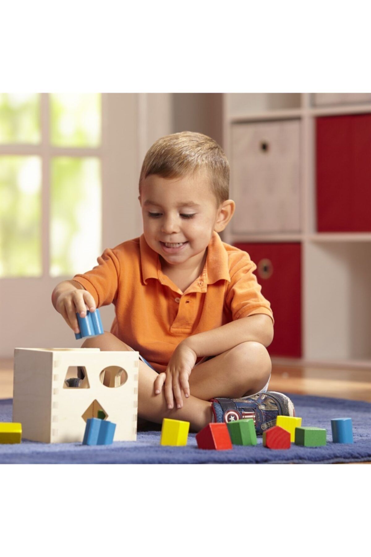 اسباب بازی های آموزشی Melissa Doug پازل شکل مکعب چوبی Melissa & Doug