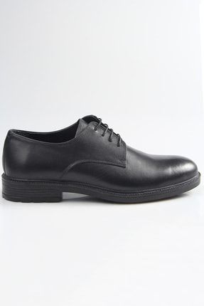 Hakiki Deri Büyük Numara Siyah Erkek Klasik Ayakkabı TRPY180012