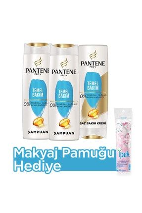 Temel Bakım Şampuan 400 ml X 2 Saç Bakım Kremi 360 ml Makyaj Pamuğu 8681002988033