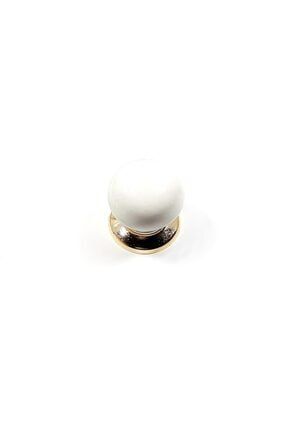 Boncuk Düğme Porselen Görünümlü Kulp Modelleri Dolap Çekmece Mobilya Mutfak Kulbu Altın boncuk7