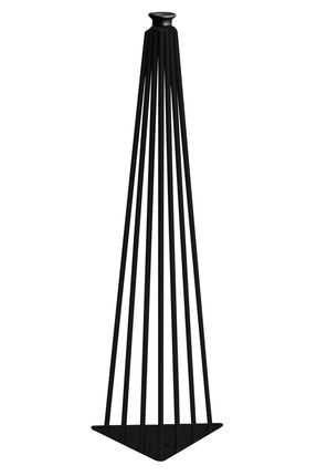 Siyah Renk 50cm Masa Sehpa Zigon Kütük Tv Ünitesi Metal Ayak Tekli TYC00249953032