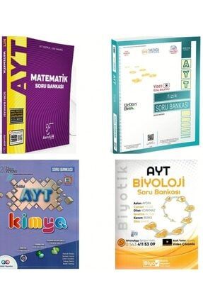 Ayt Matematik, 345 Ayt Fizik, Orbital Ayt Kimya Ve Ayt Biyoloji Biyotik Yayınları Seti 2022 Saysoruset001