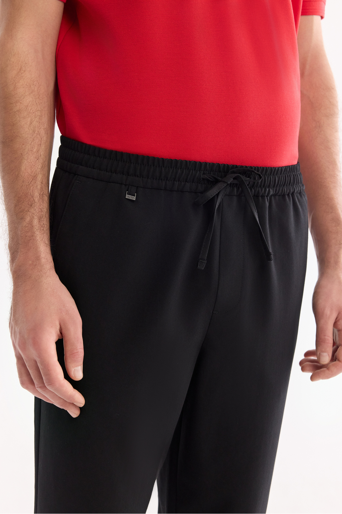 Erkek Siyah Beli Lastikli Soft Touch Nefes Alan Relaxed Fit Pantolon A61Y3038 — مشکی — تصویر 6 از 8