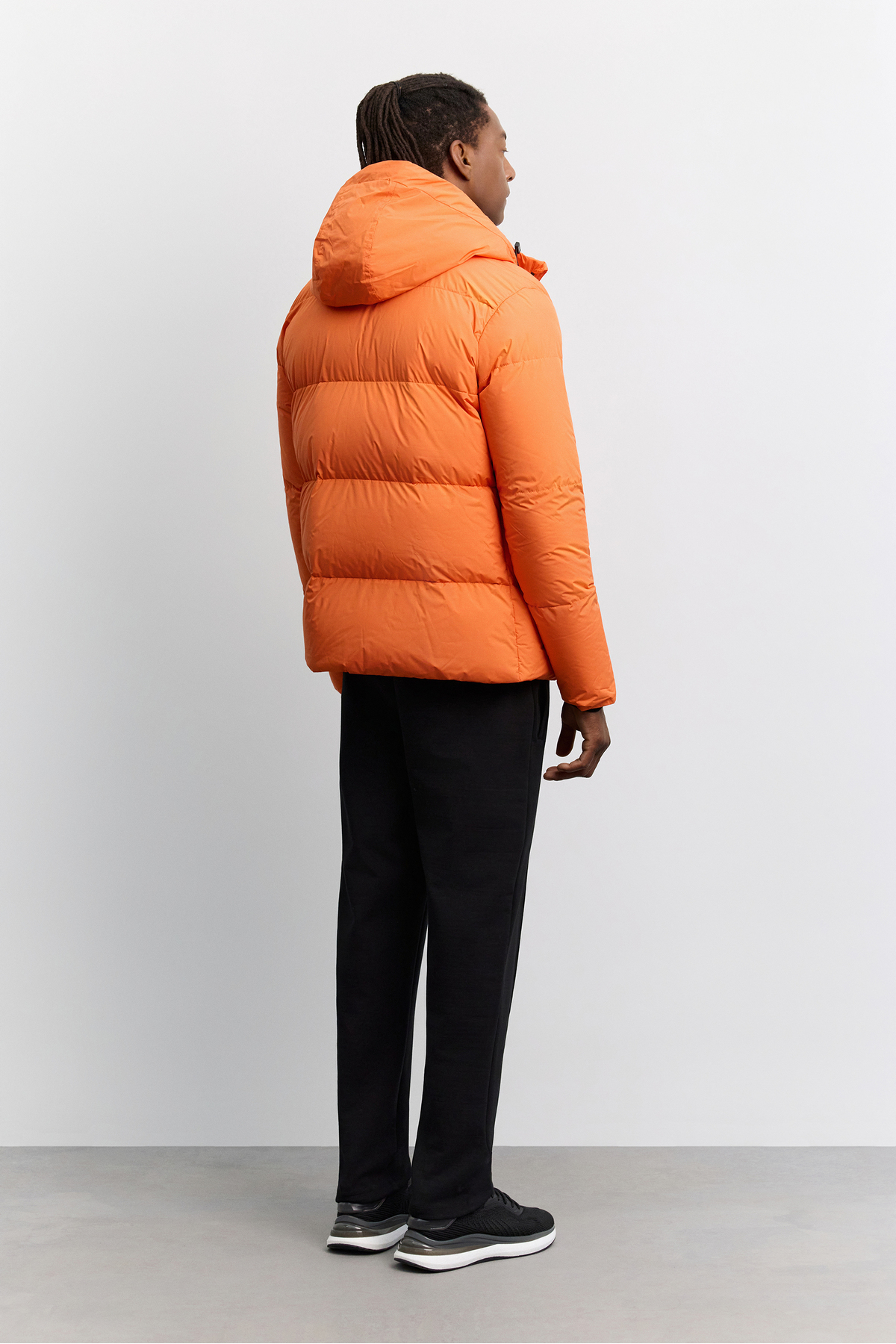 Erkek Turuncu Kapüşonlu Su İtici Rüzgar Geçirmez -5°C Dayanıklı Şişme Comfort Fit Mont B006046 — نارنجی — تصویر 7 از 9
