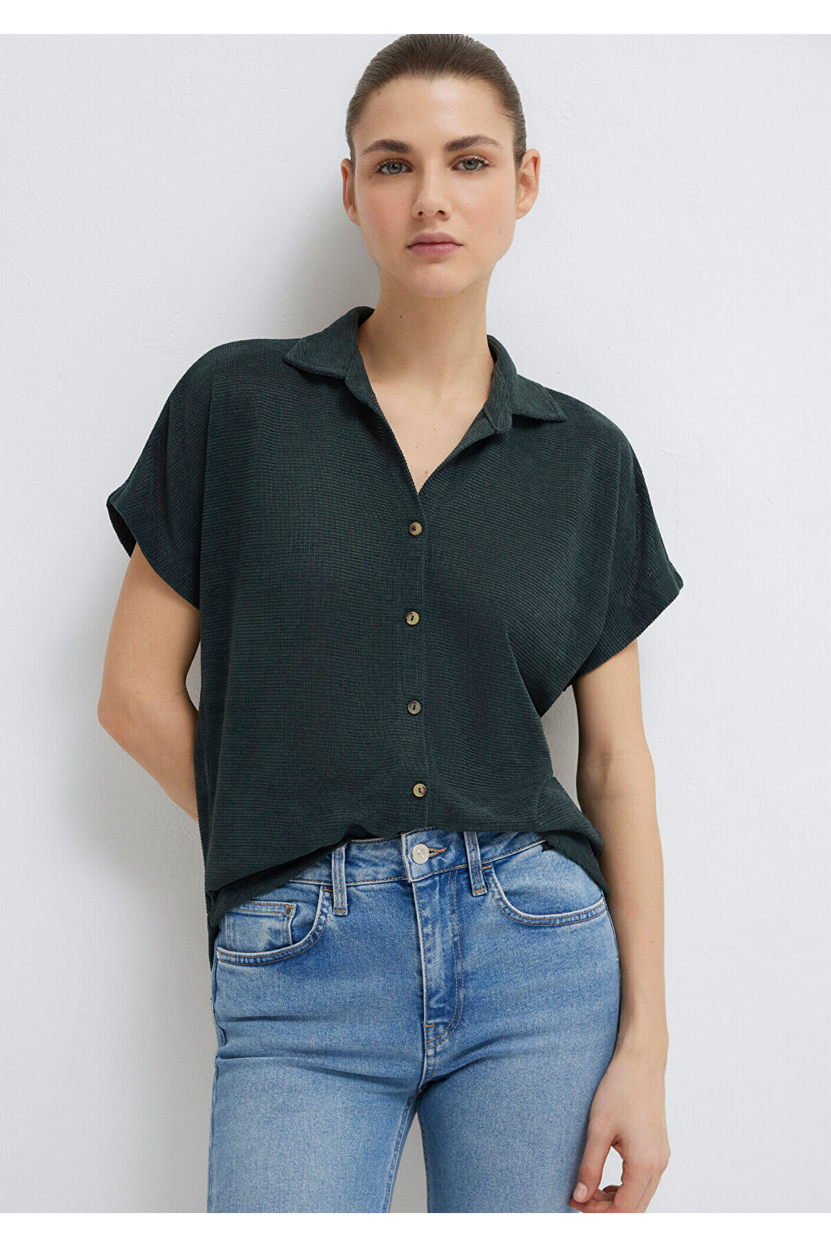 Mavi Soft Premium Yeşil Polo Tişört Regular Fit / Normal Kesim