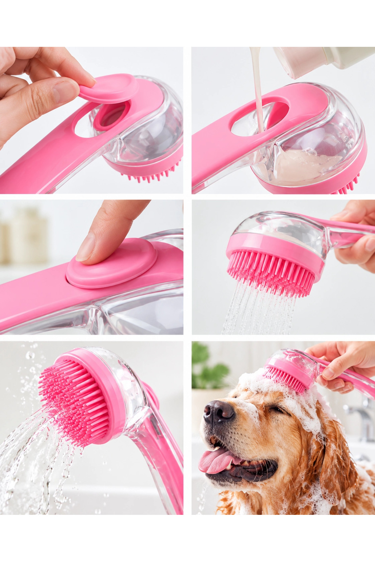 ماشین لباسشویی سیلیکونی حیوانات خانگی با محفظه شامپو — HTCTD-petshopwashing — تصویر 3 از 4