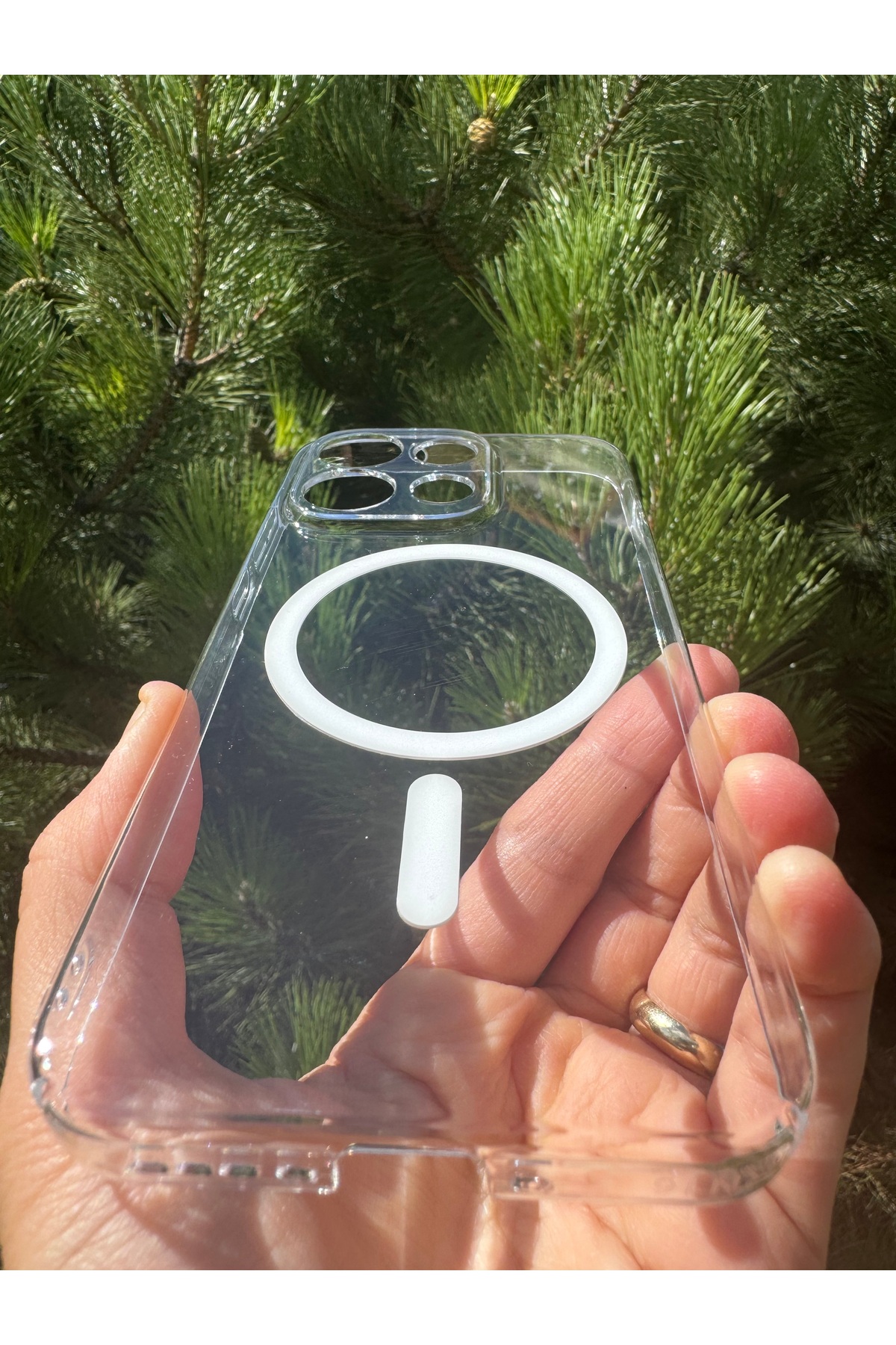 Oppo Reno 16 Pro Uyumlu Kılıf İnce Sert Sararmaz Magsafe Kamera Korumalı Dayanıklı Transparan Arka Kapak