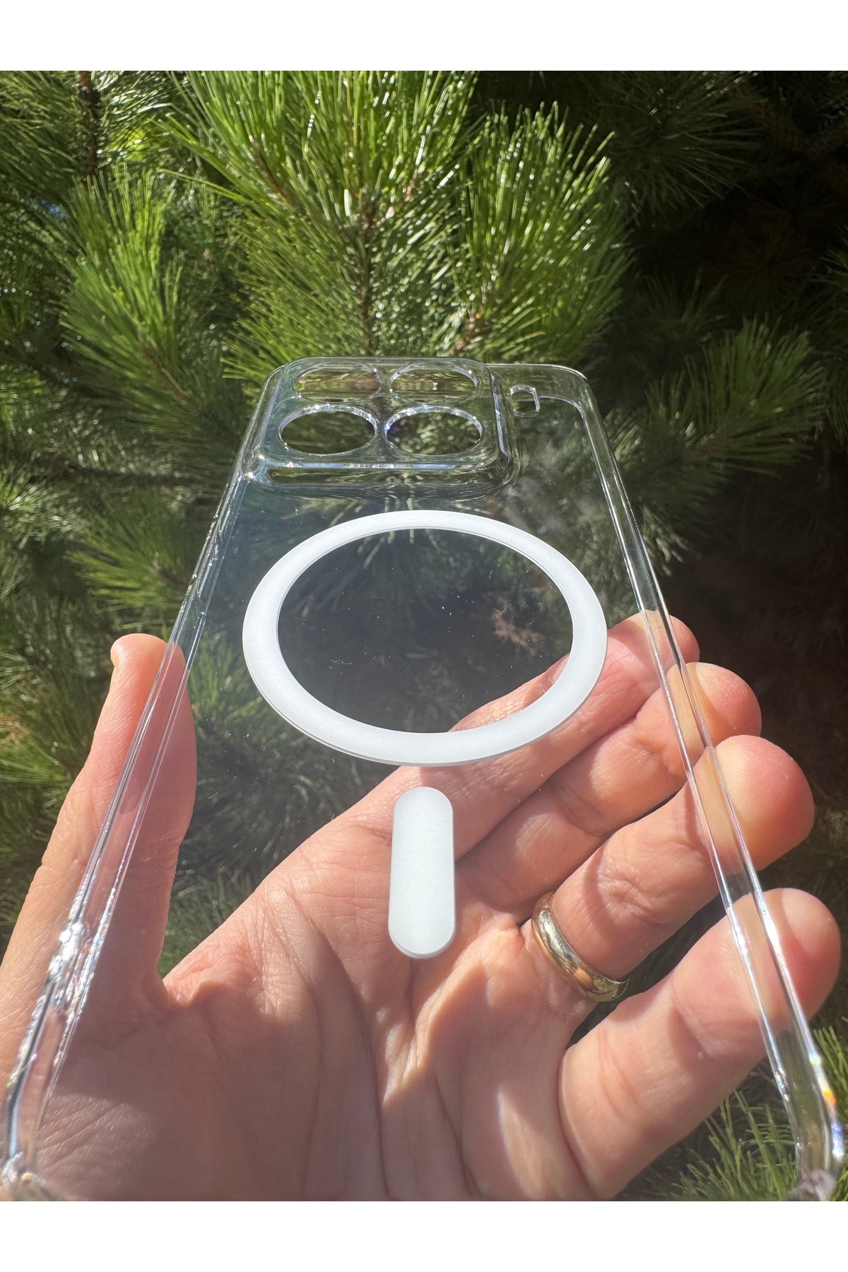 Mi 15 Pro Uyumlu Kılıf İnce Sert Sararmaz Magsafe Kamera Korumalı Koruyucu Dayanıklı Transparan Arka Kapak