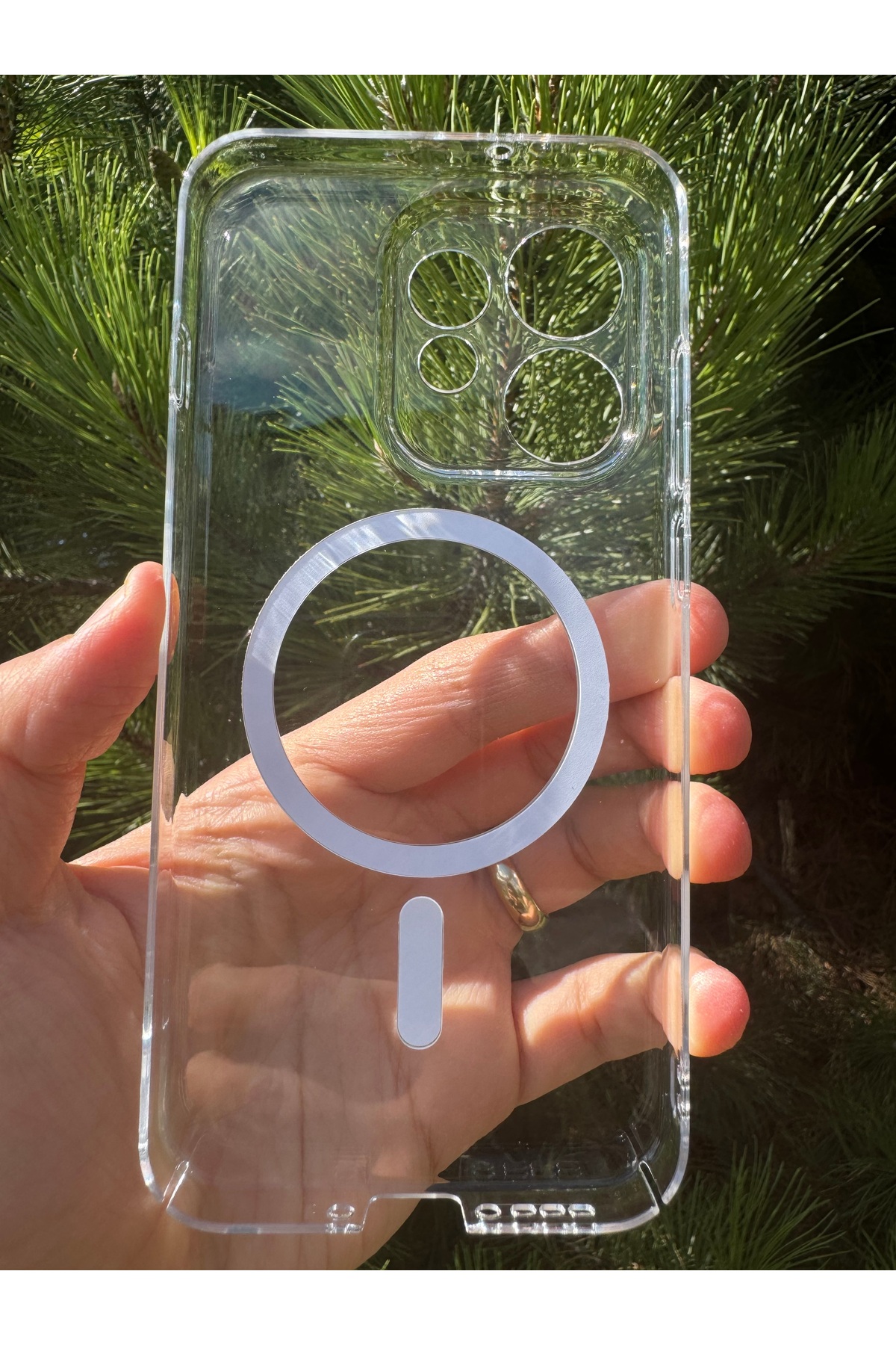 Oppo Reno 16 Uyumlu Kılıf İnce Sert Sararmaz Magsafe Kamera Korumalı Dayanıklı Transparan Arka Kapak