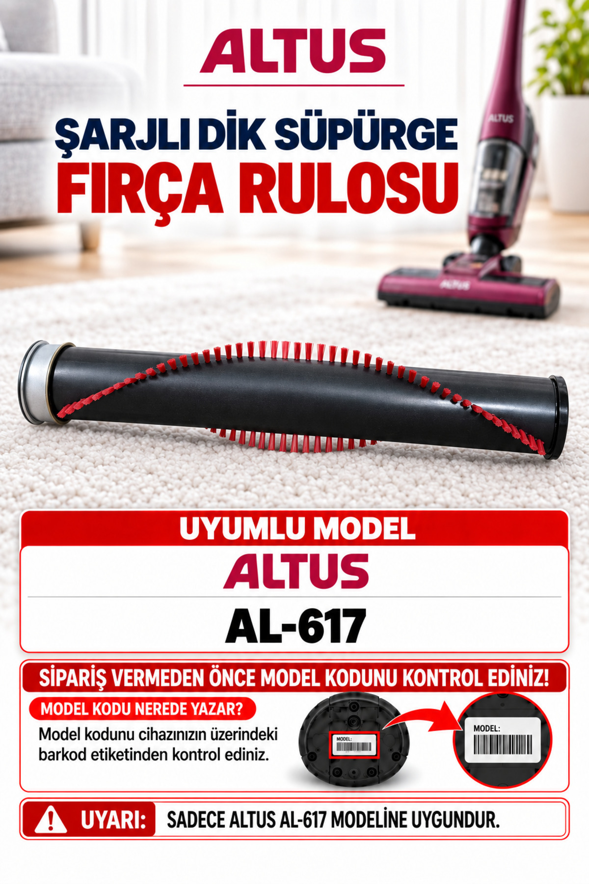 Altus AL-617 Şarjlı Dik Süpürge - Fiyatı