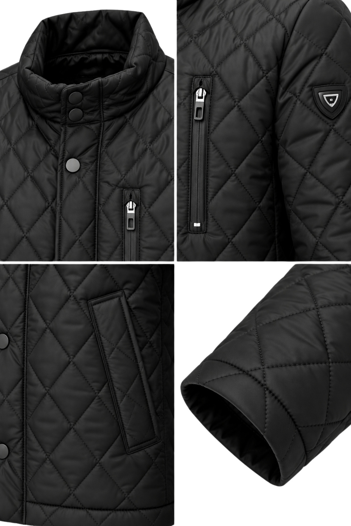 Erkek Kahverengi Standart Fit Normal Kesim İçi Kürklü Dik Yaka Çıtçıtlı Dolgulu Desenli Overcoat görsel 5
