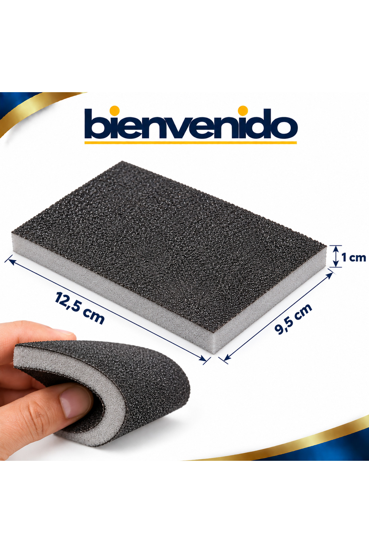 Yassı Sünger Zımpara 9.5 x 12.5 cm Takoz Blok Flex Taşlama Ahşap El Zımparası 80 kum 1 Adet