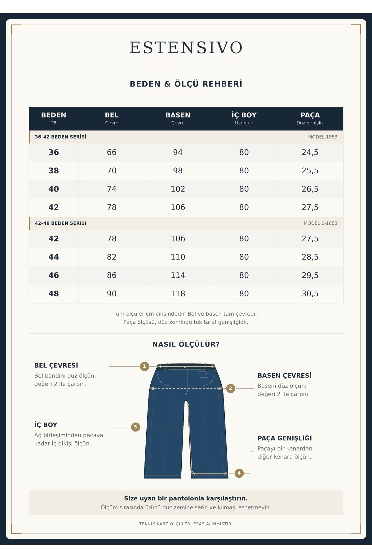 Kadın Beli Lastikli Ön Cepli Jean Pantolon - Görsel 5