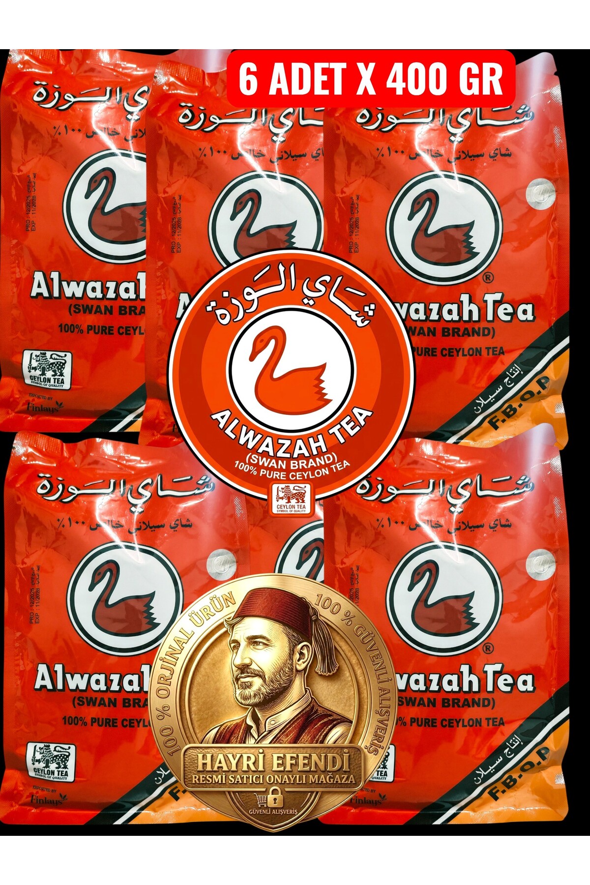 ALWAZAH TEA 100%pure Ceylon Tea (6x400 gr) - Fiyatı