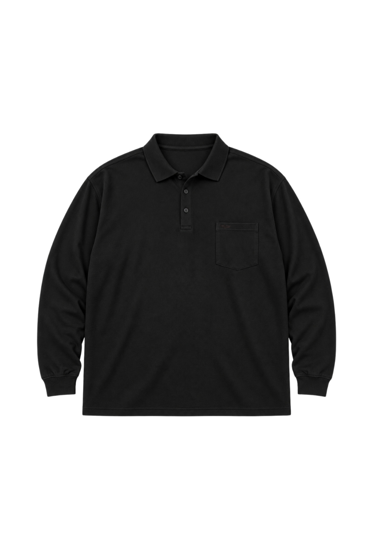 تی‌شرت پولو یقه دار مردانه بزرگ سایز مشکی از 3XL تا 8XL