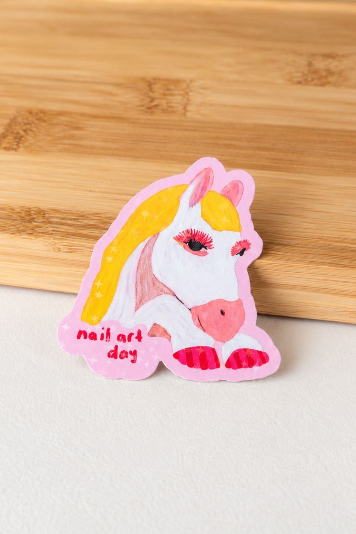 Hologram Efektli Laminasyonlu Tekli Sticker, At Figürlü Etiket, Çok Amaçlı, Su Geçirmez ve Çizilmeye Dayanıklı Sticker