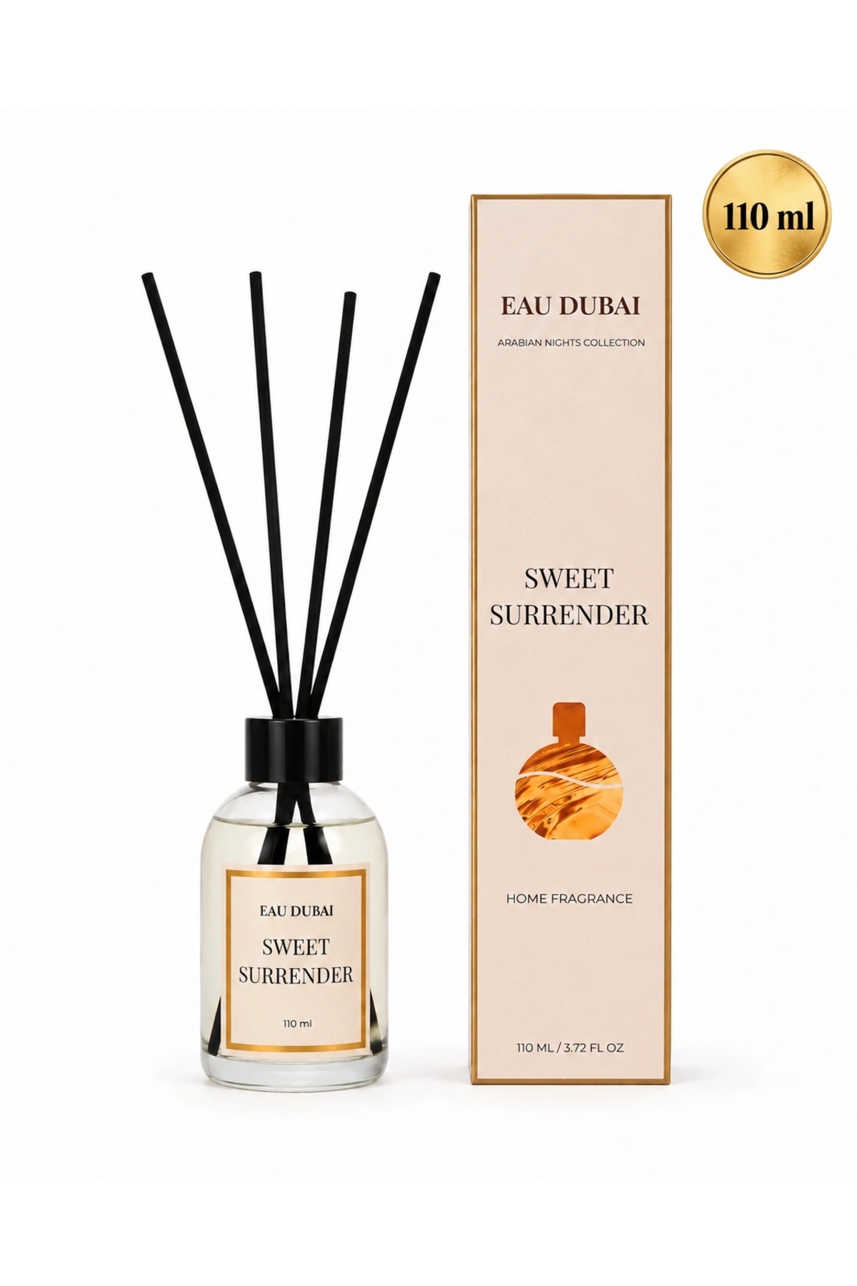 Eau Dubai Difuzor de parfum pentru cameră, Sweet Surrender, Difuzor cu bețișo...