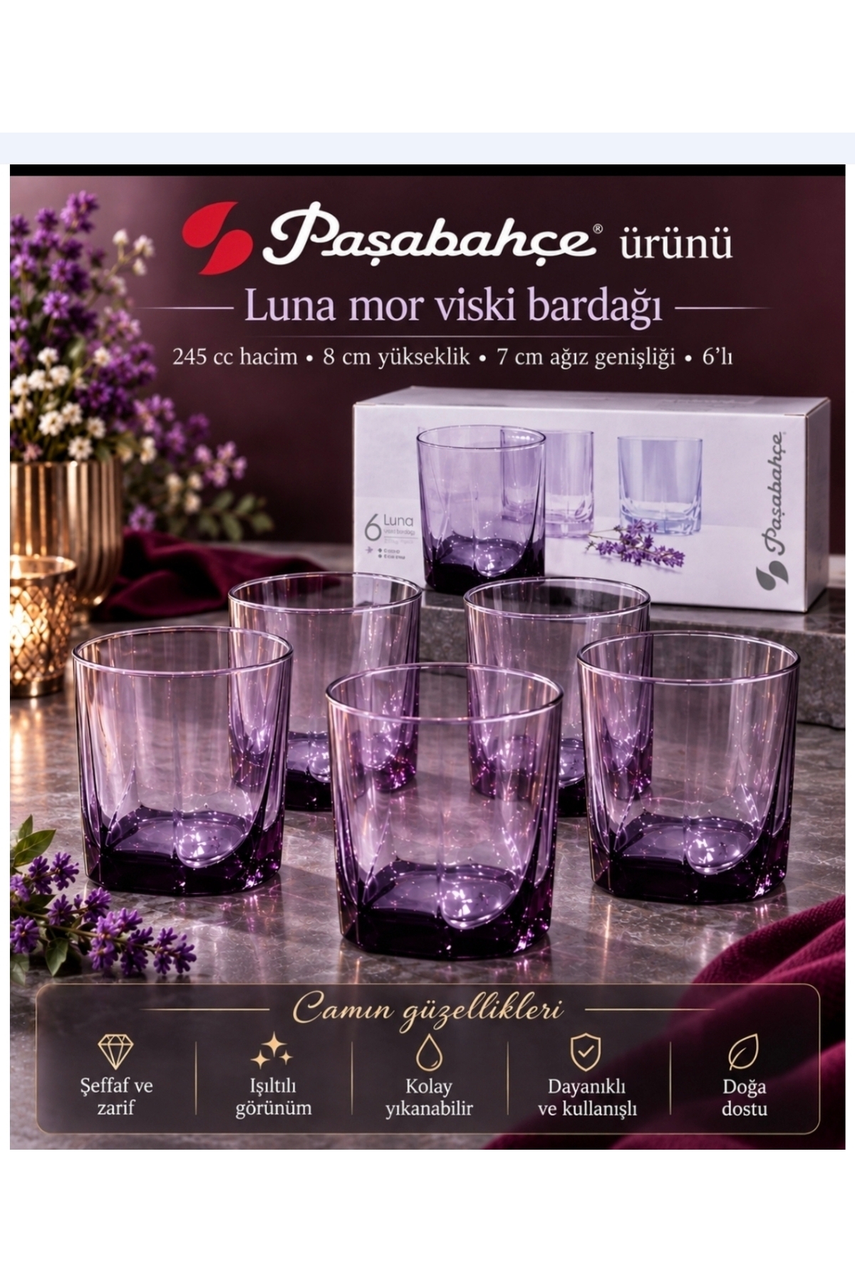 لیوان ویسکی لونا مور K. حجم 245 سی‌سی، ارتفاع 8 سانتی‌متر، عرض 7 سانتی‌متر