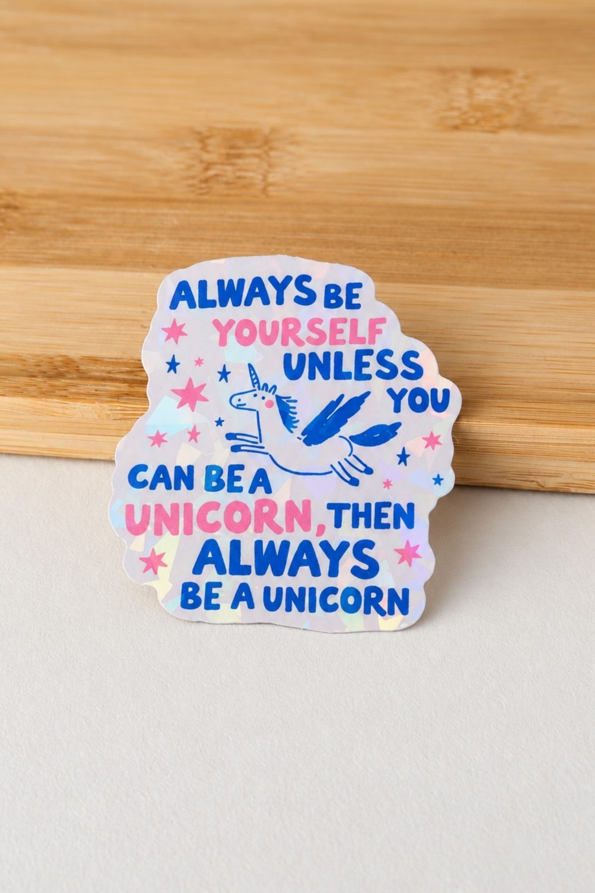 Hologram Efektli Laminasyonlu Tekli Sticker, Unicorn Etiket, Çok Amaçlı, Su Geçirmez ve Çizilmeye Dayanıklı Sticker,