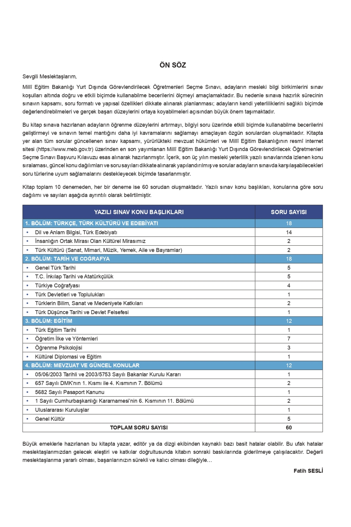 Kağan Akademi 2027 MEB Yurt Dışı Öğretmenlik Sınavı 10'lu Deneme