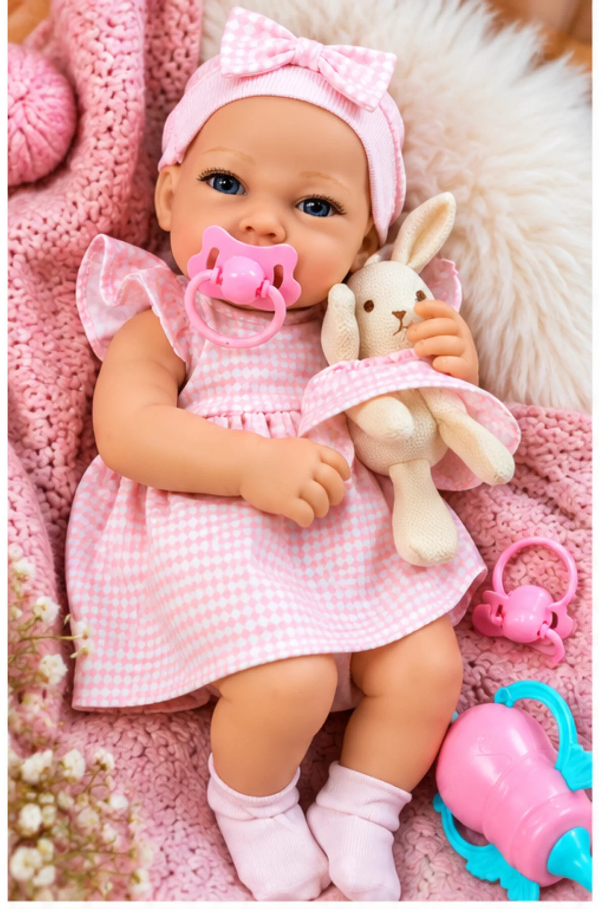LRS STORE Süper Gerçekçi Yeni Doğmuş Et Bebek Reborn Bebek 41 Cm