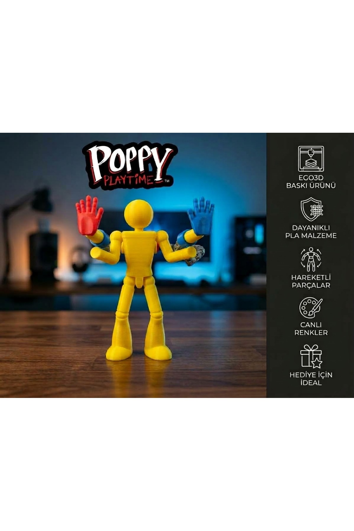 POPPY / キラキラベスト✨FREEサイズ YAZDİR3D POPPY PLAYTIME - PLAYER 20 CM - Fiyatı