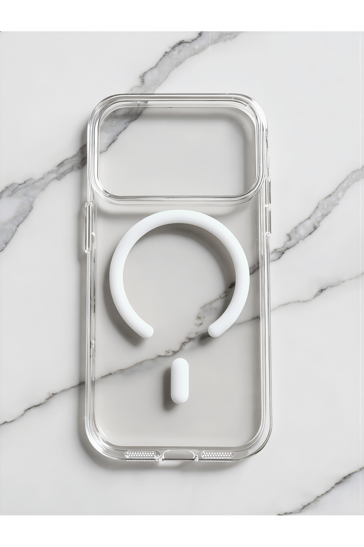 iPhone 18 Pro Max Uyumlu Kılıf İnce Sert Sararmaz Magsafe Kamera Kenarı Koruyucu Dayanıklı Transparan Arka Kapak