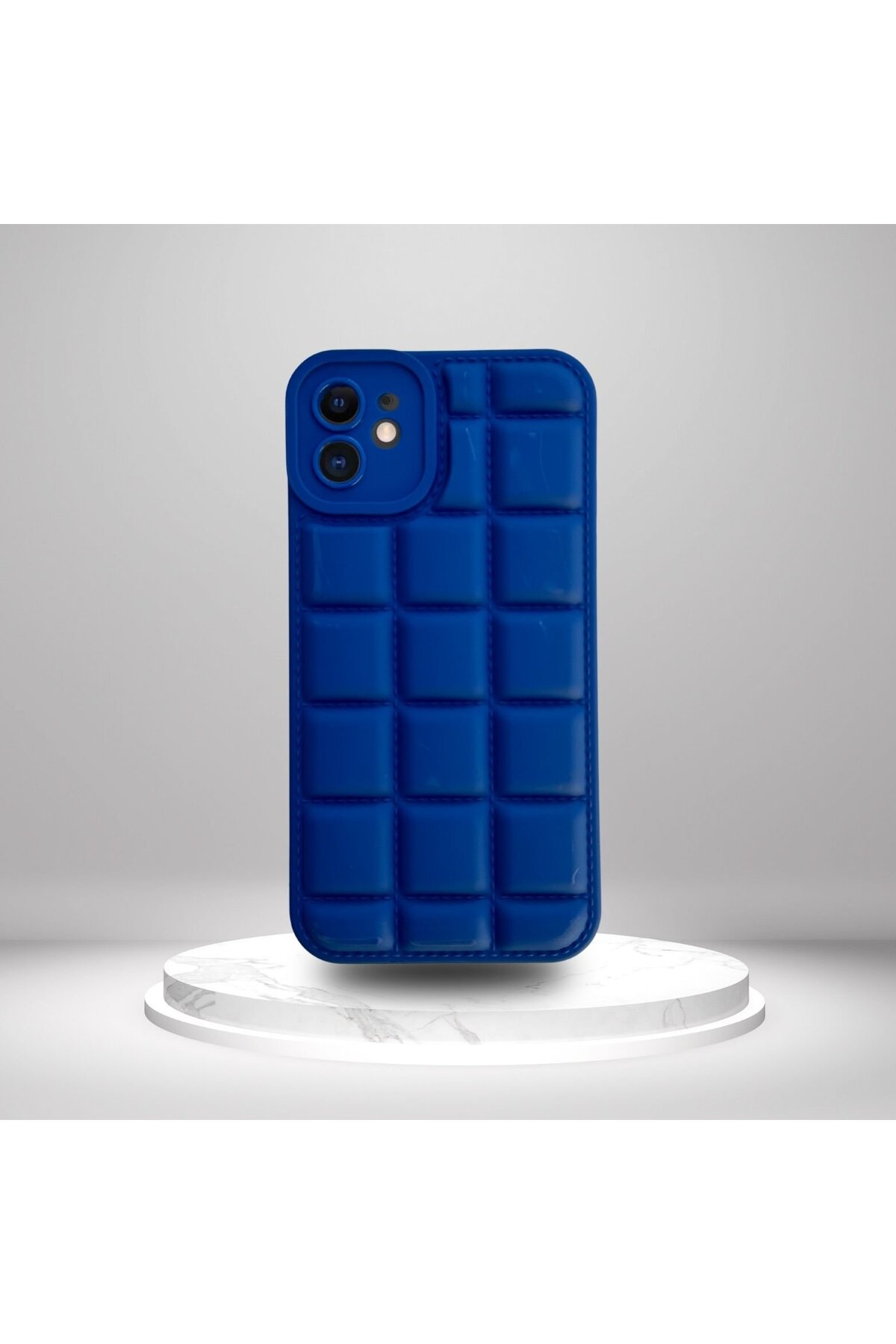 iPhone 11 Kılıf Puffer Şişme Kapitone Tasarımlı Kamera Korumalı Yumuşak Madlen Silikon Kılıf
