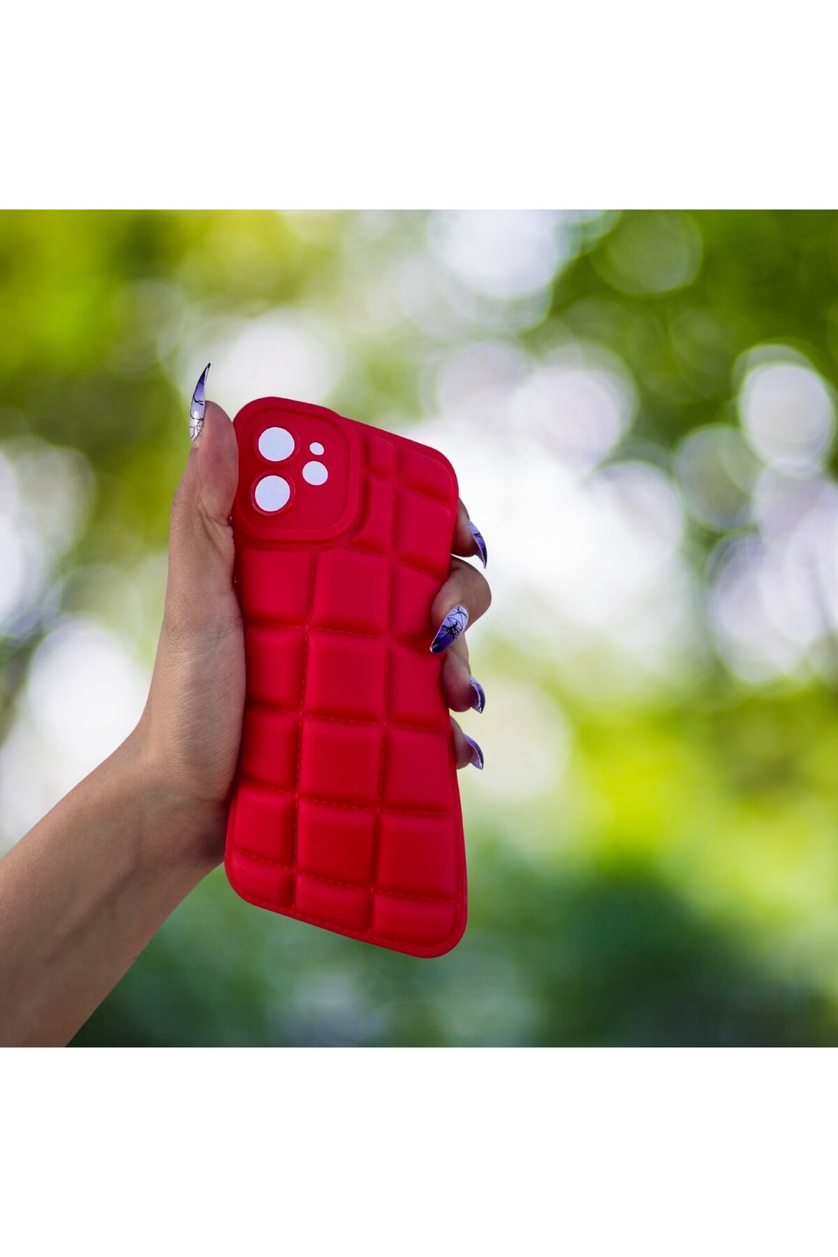 iPhone 11 Kılıf Puffer Şişme Kapitone Tasarımlı Kamera Korumalı Yumuşak Madlen Silikon Kılıf