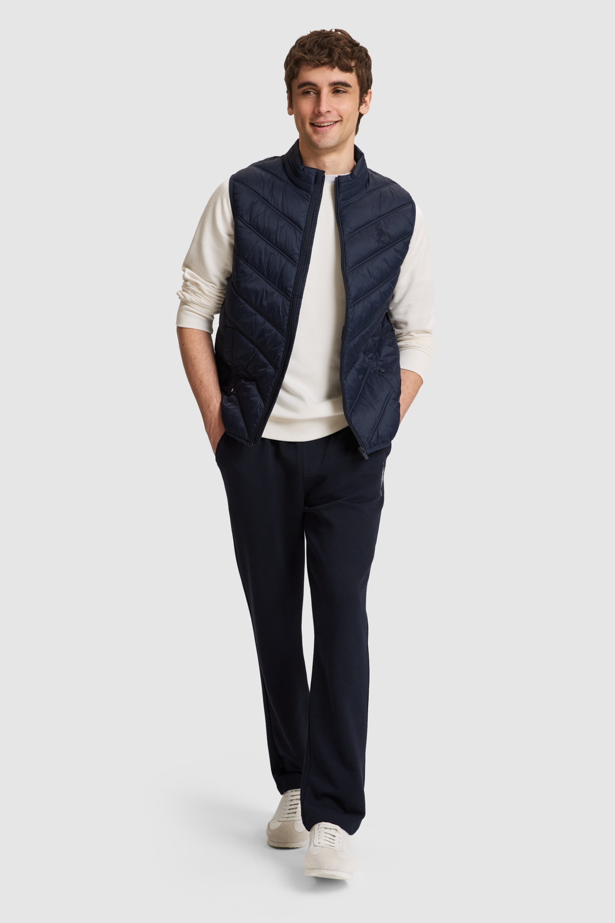 یو اس پولو شلوار راحتی مردانه سرمه‌ای مدل 50329446-VR033