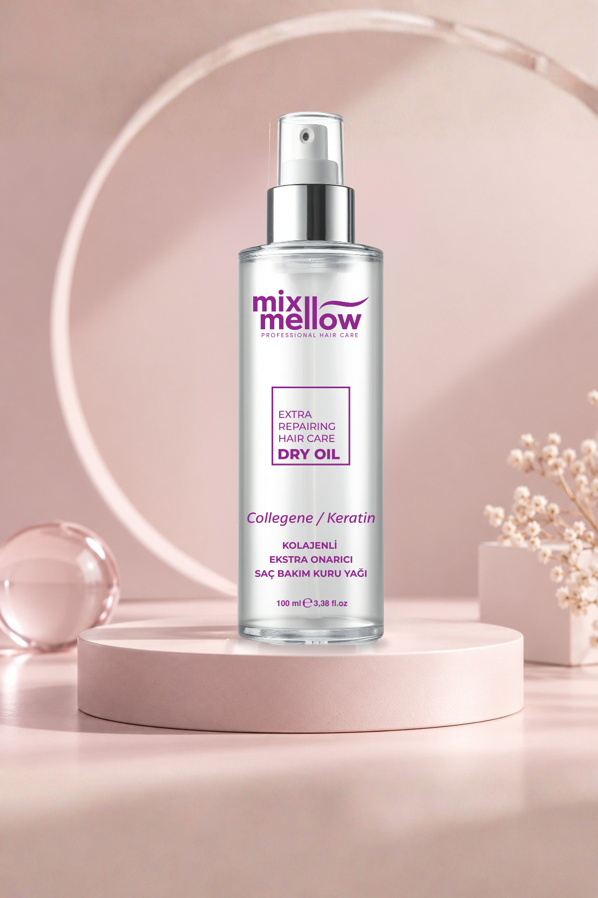 Mixmellow Kolajenli Ekstra Onarıcı Saç Bakım Kuru Yağı 100ml