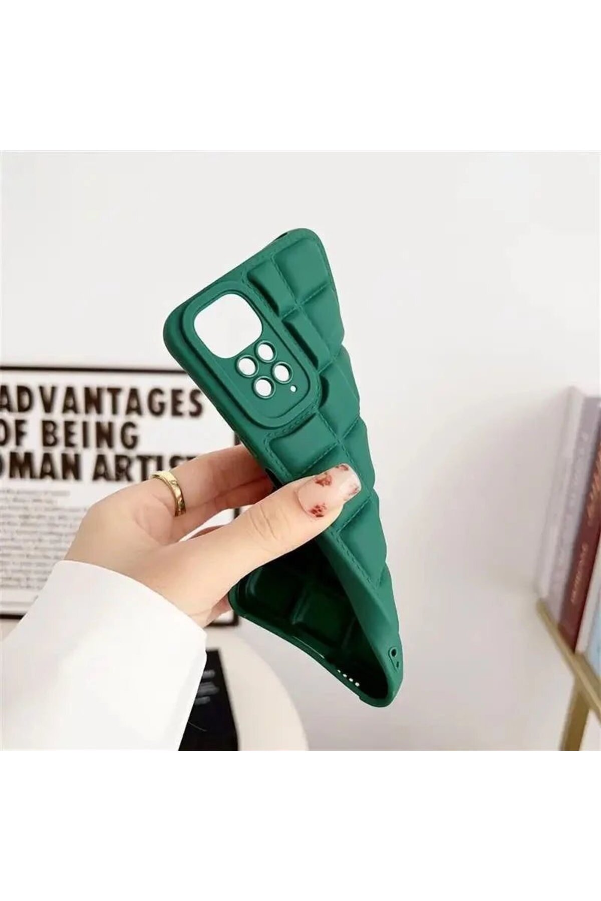iPhone 11 Kılıf Puffer Şişme Kapitone Tasarımlı Kamera Korumalı Yumuşak Madlen Silikon Kılıf
