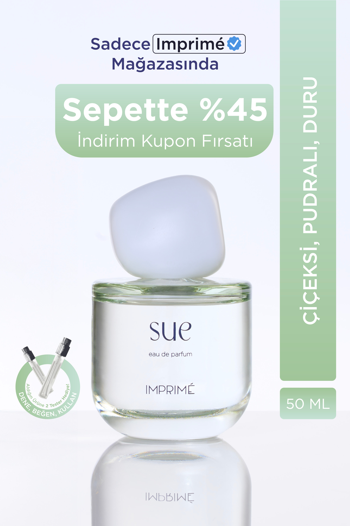 Imprime Sue EDP Kadın Parfüm 50ml | Çiçeksi & Pudralı | Şakayık, Limon, Gül, ...