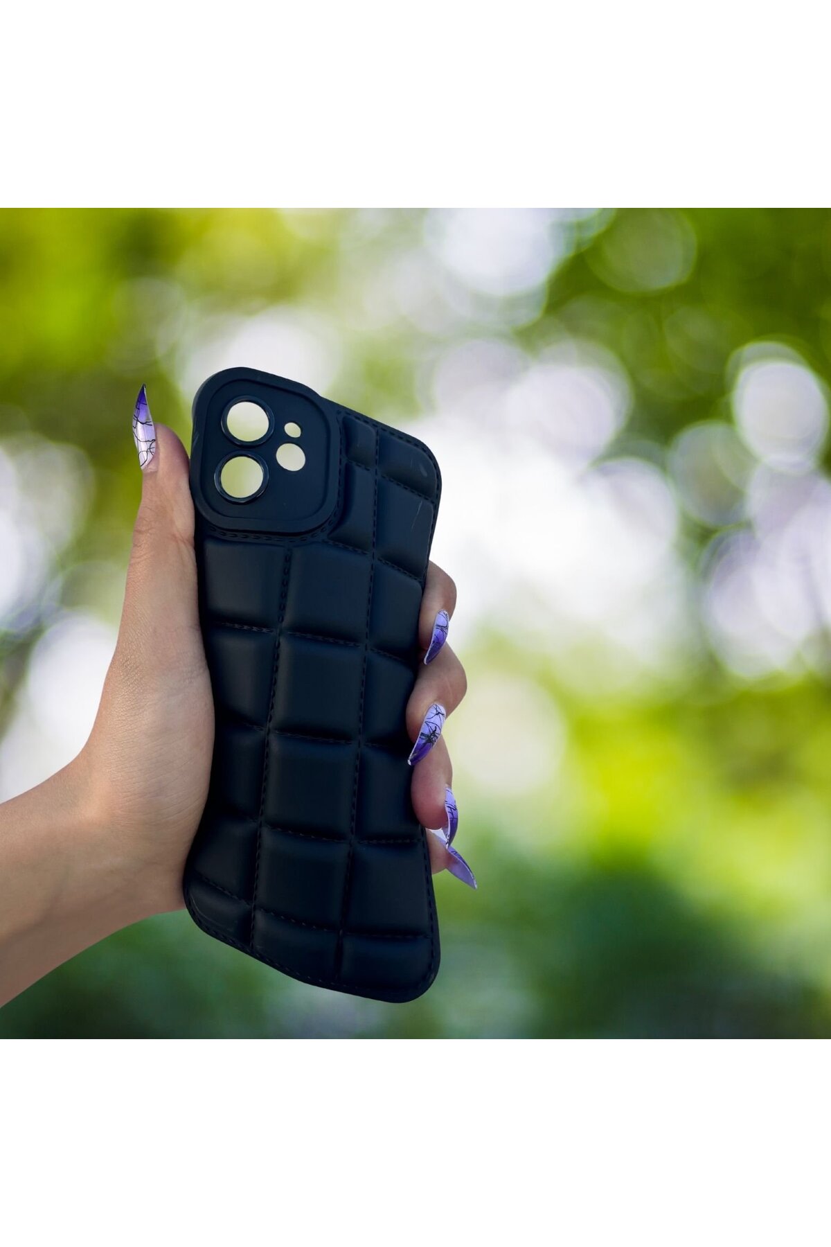 iPhone 11 Kılıf Puffer Şişme Kapitone Tasarımlı Kamera Korumalı Yumuşak Madlen Silikon Kılıf