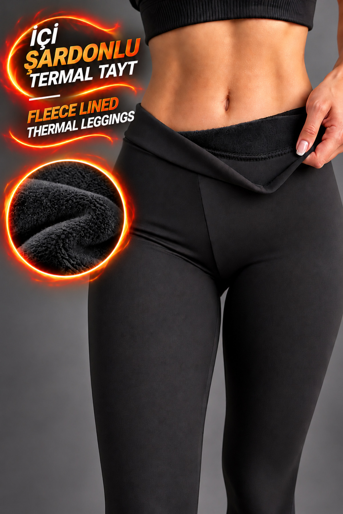 İXOMAN Ženski topli korset zimski termo leggins
