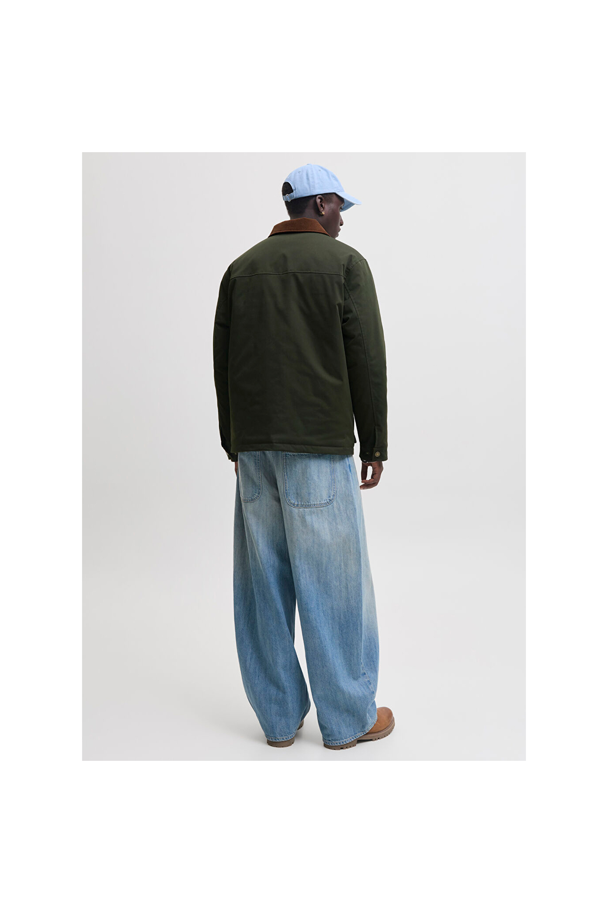 کت جکیت مردانه سبز یقه مخملی 12301609 JORNORREBRO BARN JACKET SN
