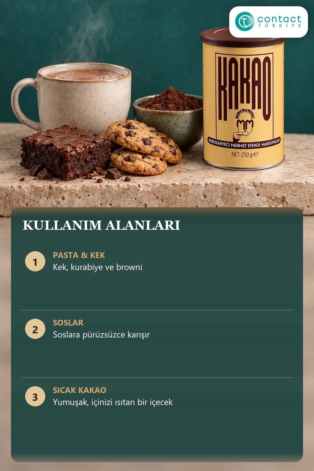 کاکائو توزو ۲۵۰ گرم قوطی فلزی x ۱۲ عدد - پودر کاکائو قلیایی رنگ تیره برای کیک و شیرینی